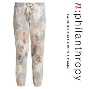 n: Philanthropy~Road Ripped Tie Dye Joggers